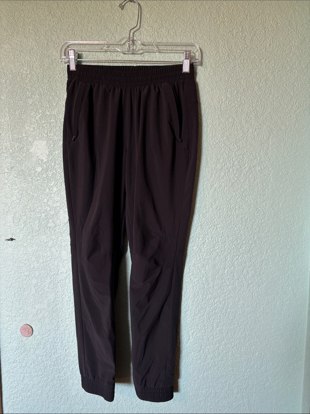 all in motion Boys Black Elastic-Waist Jogger Pants Size Large 10/12 Good